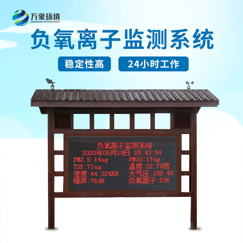 公園負(fù)氧離子在線監(jiān)測系統(tǒng)